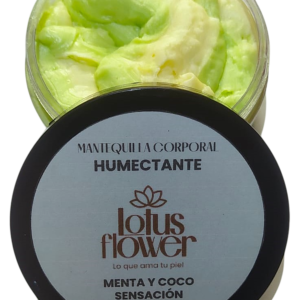 Mantequilla corporal Menta y Coco Sensación para piel fresca y humectada