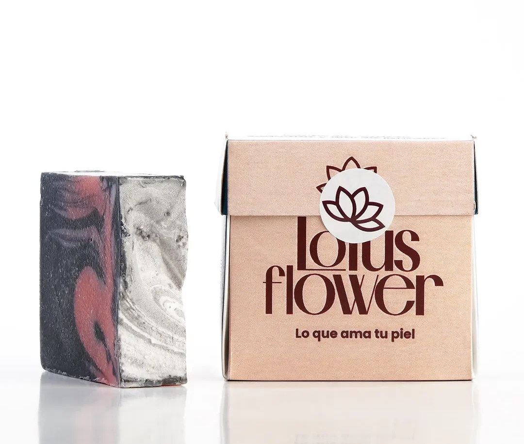 Jabón exfoliante de café Lotus Flower para revitalizar la piel