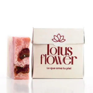 Jabón artesanal de rosas Lotus Flower, ideal para piel sensible y luminosa